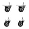 Service Caster 3'' Black Poly Wheel Swivel 7/16'' Stem Caster Set 2 Total Lock Brake, 4PK SCC-GRTTL20S314-PPUB-BLK-716138-2-S2 - alternate 1